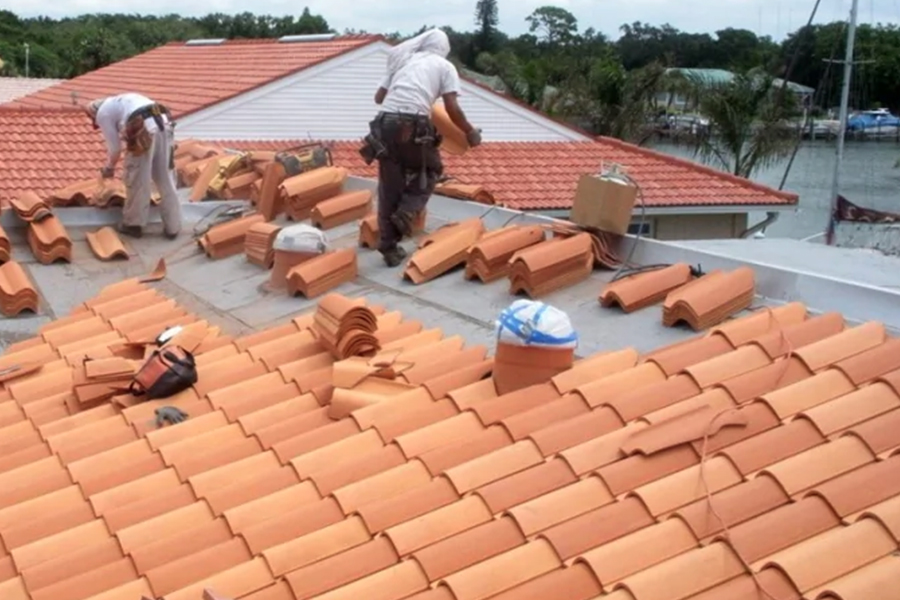 tile roofing job completed for residential home by bravo's roofing