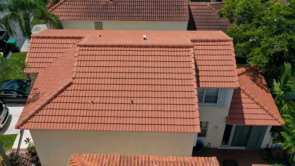 residential home with recent tile roof job completed by bravo's roofing
